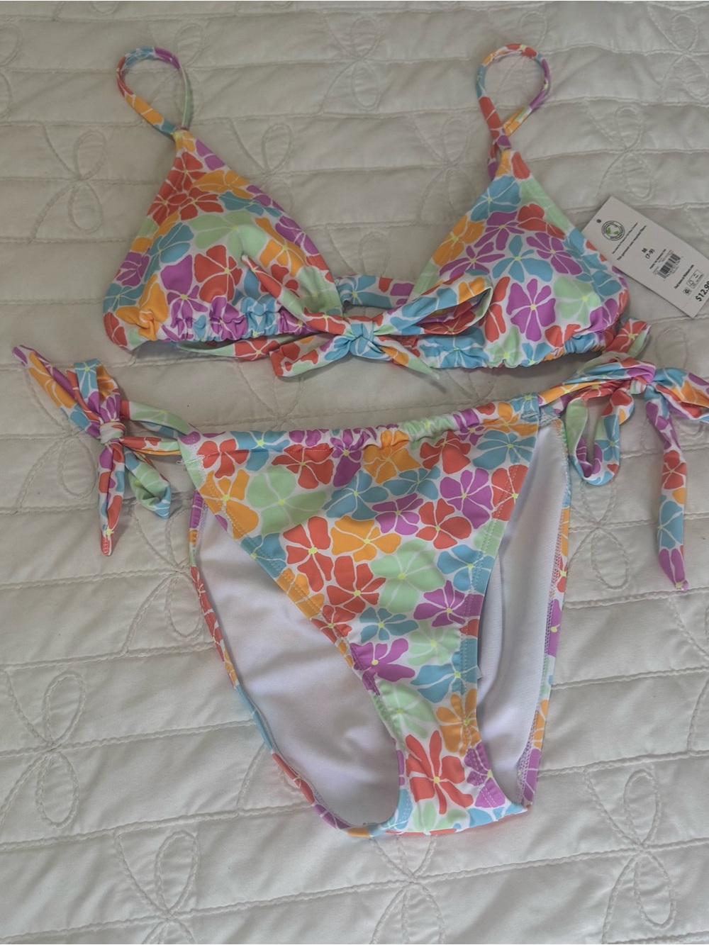 No Boundaries Light Florals Bikini Set